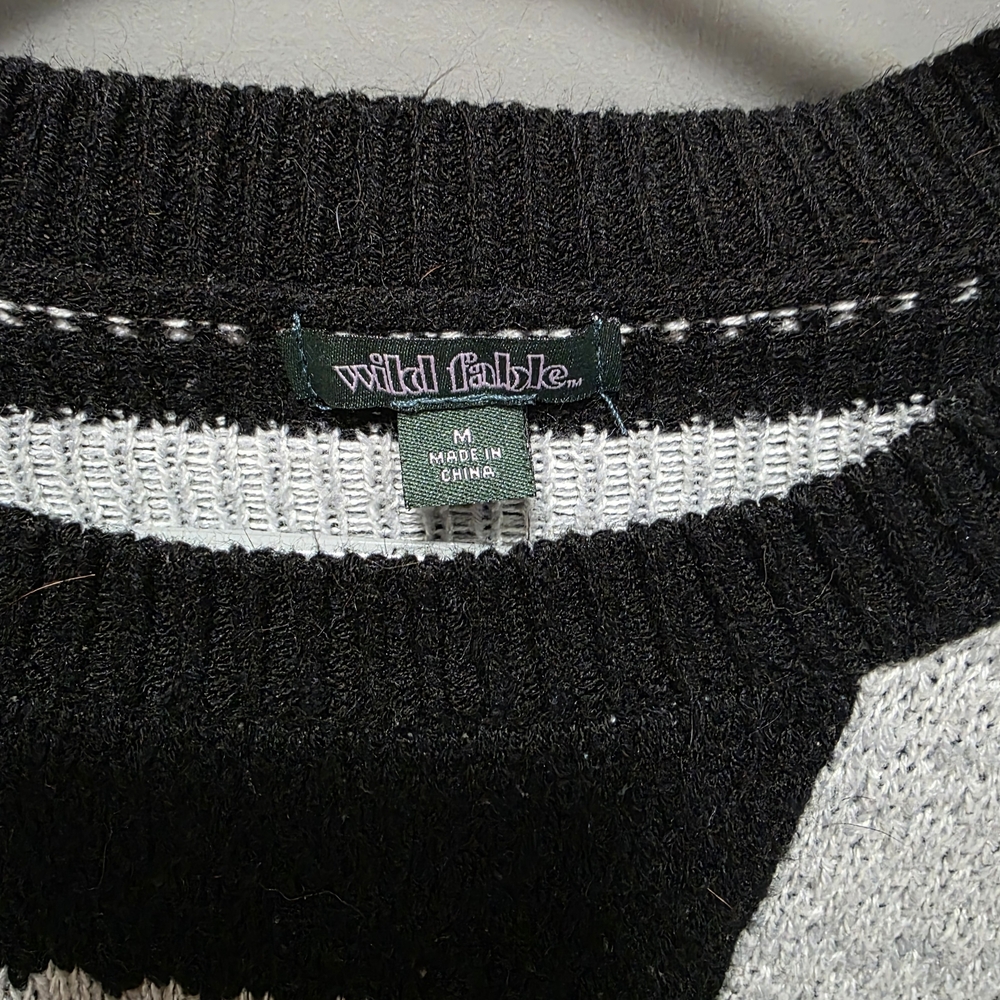 Wild Fable Monochrome Checkered Sweater - Picture 2 of 3